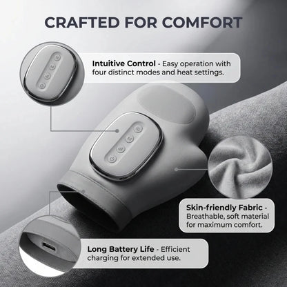 Hand Massager with Airbag Compression Finger Wrist Palm Massage Machine Vibration Glove for Hand Muscle Relax Gift for Frind